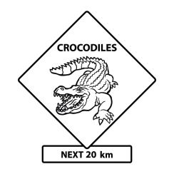 Panneau australien : Crocodiles