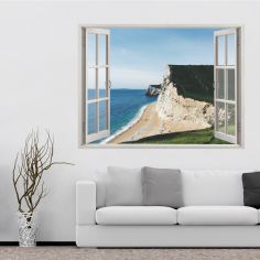Fen&ecirc;tre avec vue sur une falaise