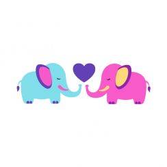 &Eacute;l&eacute;phants amoureux
