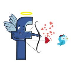 Facebook et twitter tombent amoureux