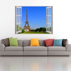 Fenêtre avec vue sur la tour Eiffel