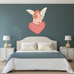Ange pos&eacute; sur un coeur