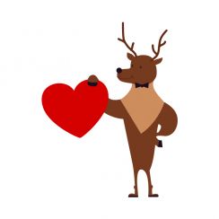 Cerf au grand coeur